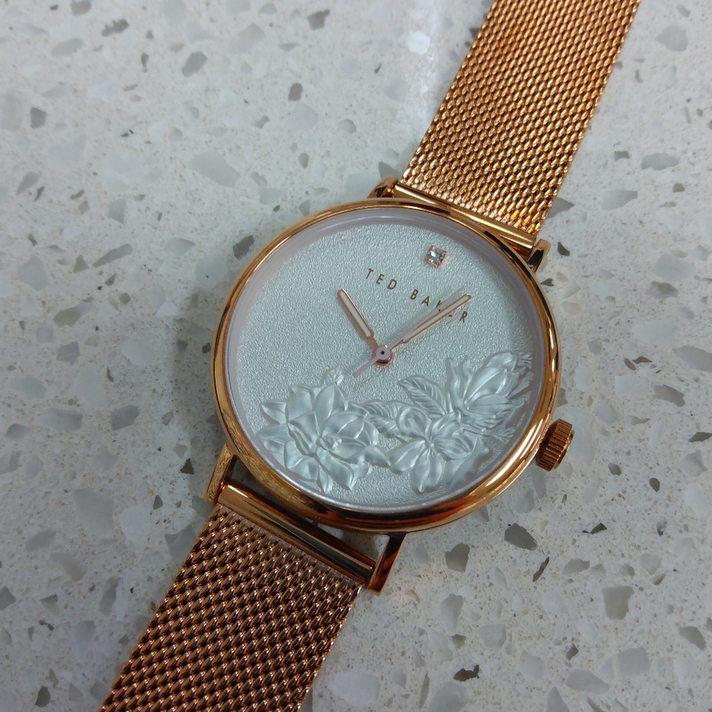 NWT Ted Baker Rose Gold Chain Strap Watch